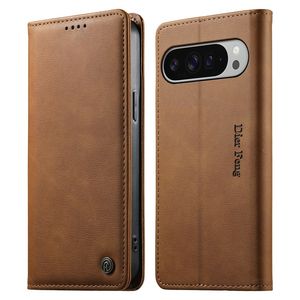 DIETFENG DF-019 Google Pixel 11 Pro XL LommebokCover RFID blokkering - Lys brun
