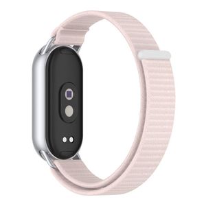 Xiaomi Smart Band 10/9/8 Urrem i nylon - Lyserød