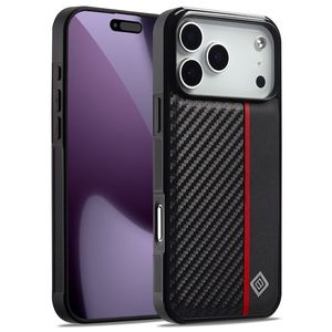 iPhone 18 Pro/17 Pro Kuori hiilikuitupinta - Musta