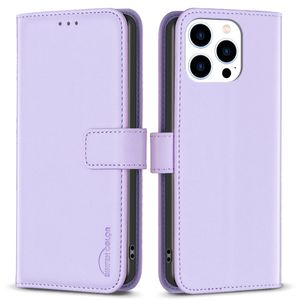 BINFEN COLOR iPhone 16 Pro Max Wallet Cover – Purple
