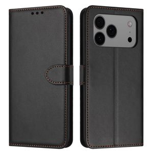 iPhone 18 Pro Max/17 Pro Max Lommeboketui med Stativ og Stropp - Svart