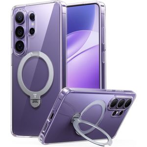 TORRAS Samsung Galaxy S26 Ultra MagSafe-yhteensopiva Kuori 360° Sormusteline - Läpinäkyvä