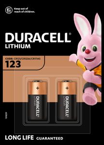 Duracell CR123A 3V litiumbatteri - 2-pakning