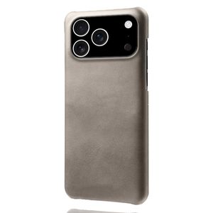 iPhone 18 Pro/17 Pro Deksel i PU-skinn - Grå