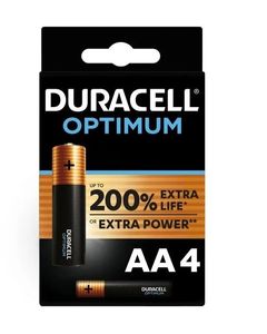 Duracell Optimum AA-batteri MN1500/LR06 4-pakning