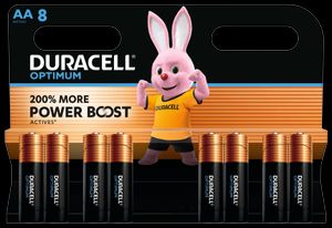 Duracell Optimum AA-batteri MN1500/LR06 8-pakning