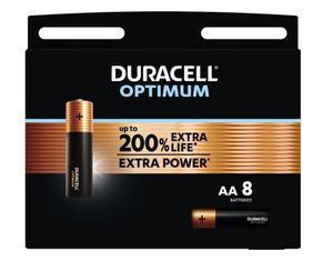 Duracell Optimum AA-batteri MN1500/LR06 8-pakning