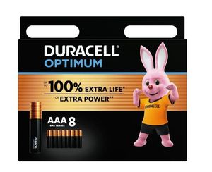 Duracell Optimum AAA-batteri MN2400/LR03 8-pakning