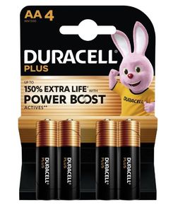 Duracell Plus Power Boost AA-batteri MN1500/LR06 4-pakning