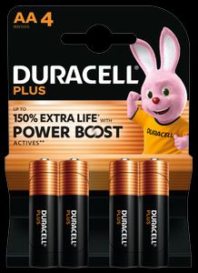 Duracell Plus Power Boost AA-batteri MN1500/LR06 4-pakning
