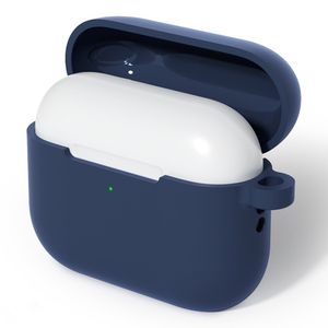 Apple AirPods Pro 3 Silikone Cover i Silikone med Karabinhage - Mørkeblå