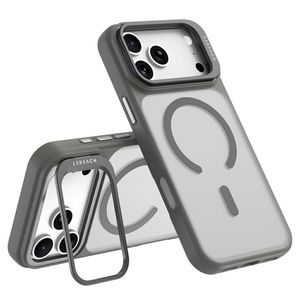 LEREACH iPhone 18 Pro Max/17 Pro Max MagSafe Kuori jalustalla - Harmaa