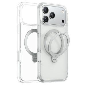 TORRAS iPhone 18 Pro/17 Pro MagSafe Skal med Roterande Ringhållare - Transparent