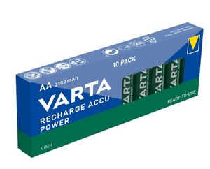 VARTA Recharge Accu Power AA-batteri 2100 mAh, 10-pak