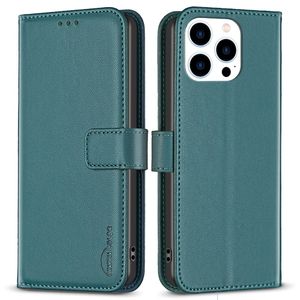 Binfen Color iPhone 16 Pro Max Wallet Cover with Stand – Green