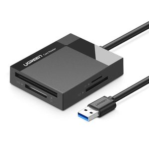 Ugreen CR125 30231 minnekortleser SD / micro SD / CF / MS 1m USB 3.0 svart