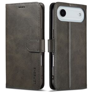 LC.IMEEKE iPhone Air Lompakkokotelo jalustalla - Harmaa