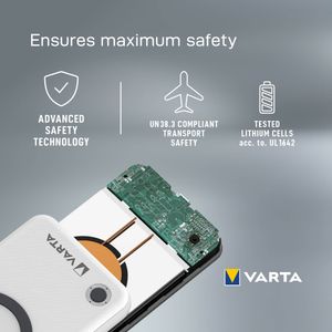 Varta Trådlös Powerbank 20000mAh, USB-C, 2x USB-A