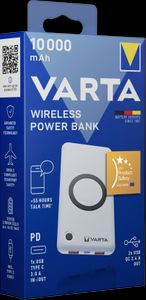 Varta Trådlös Powerbank 10000mAh, USB-C, 2x USB-A