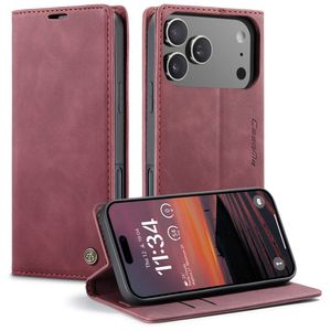CASEME iPhone 17 Pro Max Lommeboketui med Kortspor - Rød