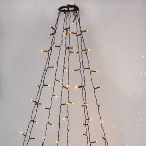 Juletræskæde Golden Warm White 200cm, 360 LED med ring