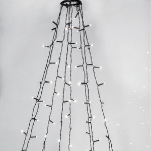Juletræskæde Crispy Ice White 200cm, 360 LED med ring
