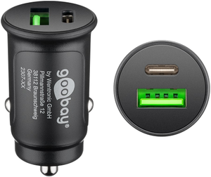 Goobay Car Charger USB & USB-C, PD & Q.C3.0, 27W - Black