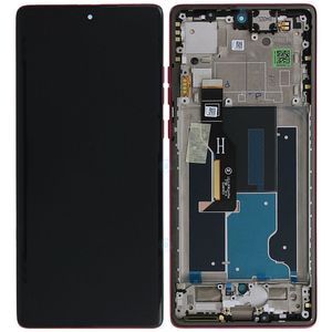 Motorola Edge 50 Fusion LCD-skjerm med ramme Original - Hot Pink
