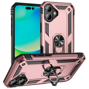iPhone 17 Cover med ringholder - Rosa guld