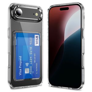 iPhone 17 Air Kuori, Korttipaikka, Akryyli - läpinäkyvä