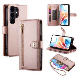 Samsung Galaxy S26 Ultra Plånboksfodral med Avtagbar Rem - Rosa