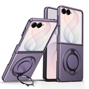 Samsung Galaxy Z Flip8 MagSafe kuori rengasjalustalla - Violetti