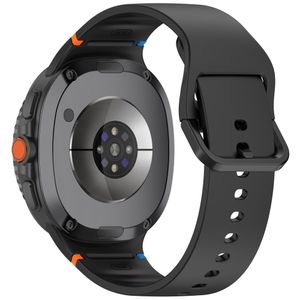 Samsung Galaxy Watch8/Watch8 Classic Urrem Silikone, Størrelse L – Sort