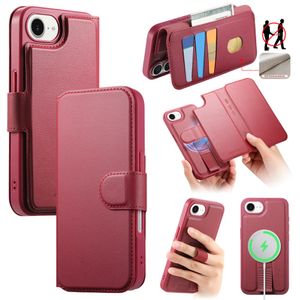 CASENEO iPhone 16e Magnetic Wallet Cover RFID Blocking – Red