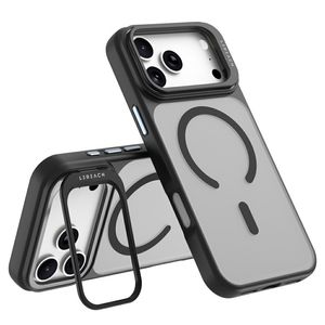LEREACH iPhone 18 Pro Max/17 Pro Max MagSafe Kuori jalustalla - Musta