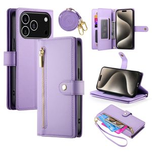 iPhone 17 Pro Plånboksfodral med Bärrem - Lila