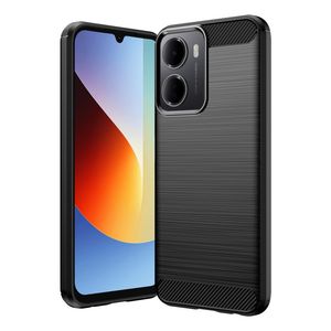 Xiaomi Poco C85x 5G/Redmi A7 Pro Skal Kolfibertextur - Svart
