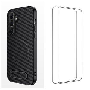 Samsung Galaxy S26 FE MagSafe-cover med stativ og 2 skærmbeskyttere – sort