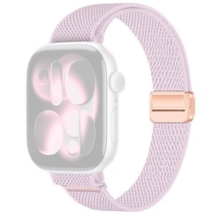 Apple Watch 42/41/40/38mm Smalt Klockarmband i Nylon - Lila