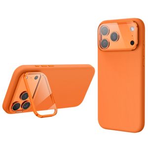 iPhone 17 Pro Max/16 Pro Max Kuori MagSafe Linssinsuojalla ja Jalustalla - Oranssi
