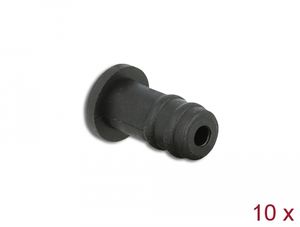 Delock støvdeksel for 3,5 mm stereojack hunn, 10 stk – svart