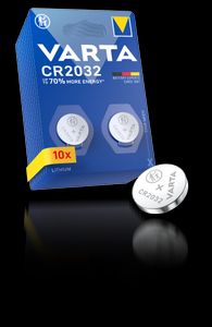 VARTA Lithium Coin knappcellsbatteri CR2032, 2-pack x10