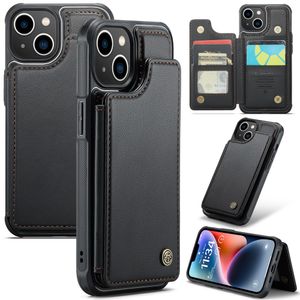 CASEME C22 iPhone 14 RFID-blokerende Pungcover - Sort
