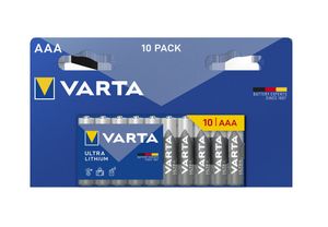 VARTA Ultra Lithium AAA-batterijen 1,5V – verpakking van 10 stuks