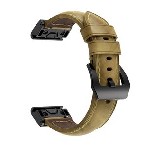Garmin Fenix 5X Klokkereim i ekte skinn - Brun