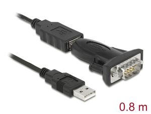 Delock USB-A 2.0 - 1 x sarjaliitäntä DB9 RS-232 -sovitin