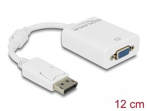 Delock Adapter DisplayPort 1.2hane till VGA-hona - Vit