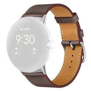 Google Pixel Watch 3 45 mm Kellonranneke nahkaa - tummanruskea