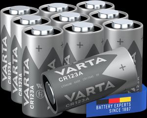 VARTA Lithium Cylindrisk batteri CR123A, 10-pak