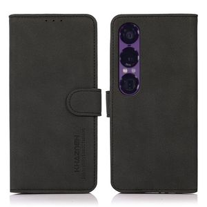 Khazneh Sony Xperia 1 VII plånboksfodral med stativ – Svart
